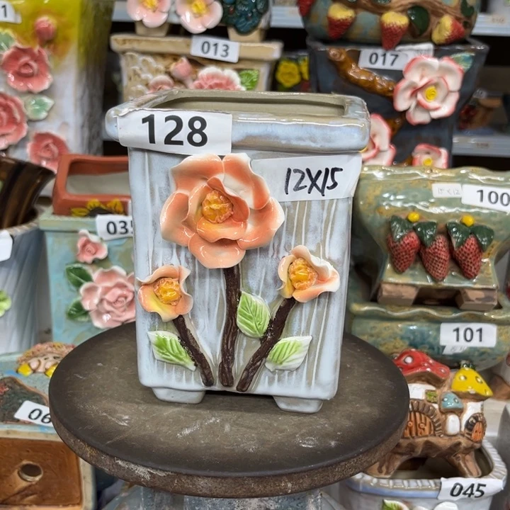 紫砂花盆粗陶材质多肉花盆