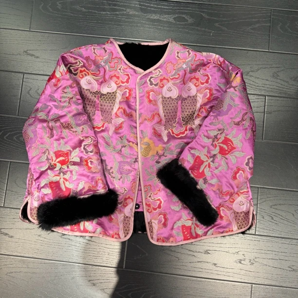 7032年年有鱼#《丹姐推荐》重工国风兔毛外套