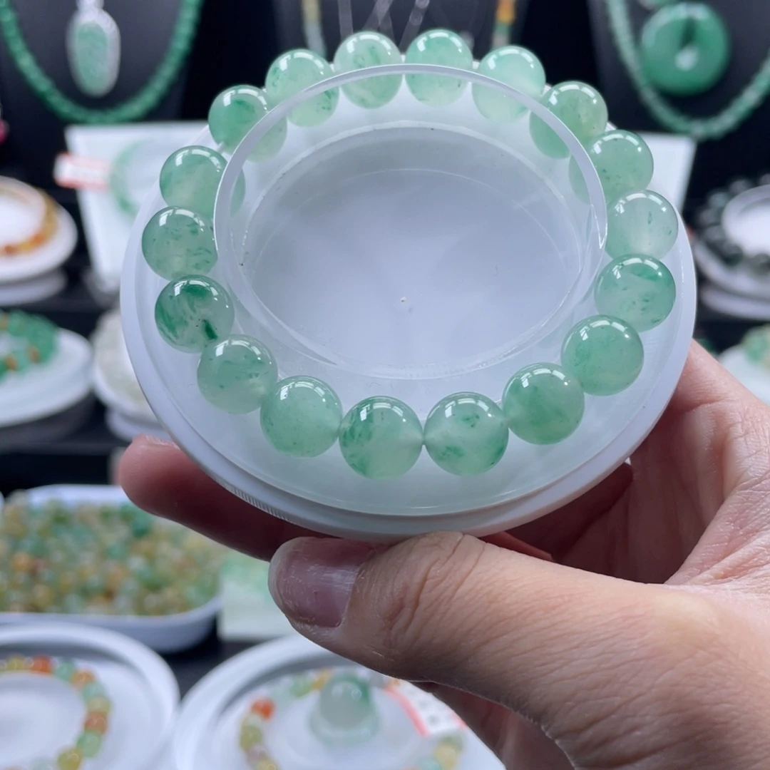 石英质玉（非洲翠）未镶嵌手串