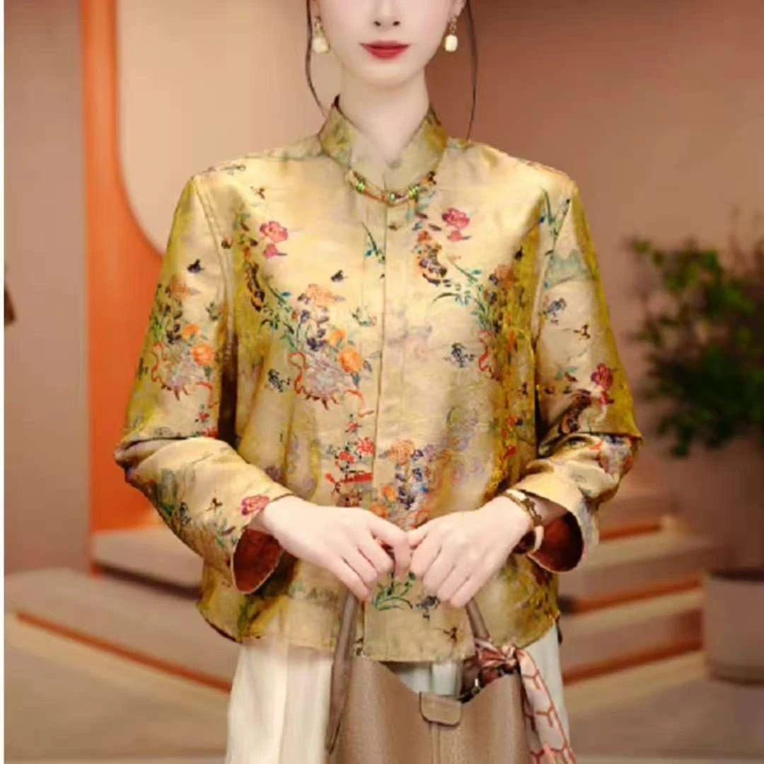 2025女装洋气衬衫显瘦时尚百搭宽松圆领休闲