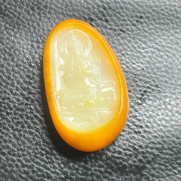 和田玉正装观音荷花观音