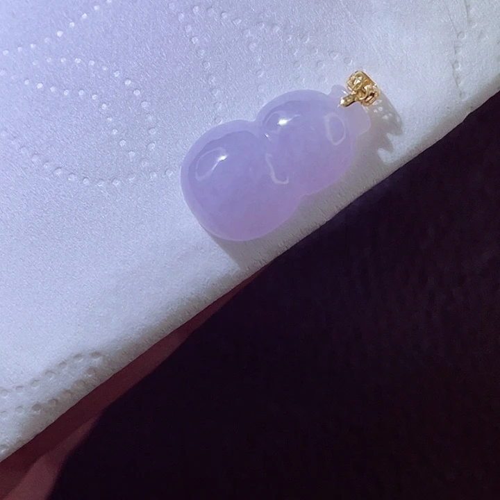 颈饰18K金镶嵌翡翠翡翠