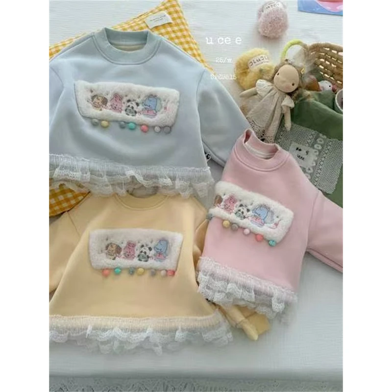 釉兮·25冬~贴布毛球加绒卫衣U269515