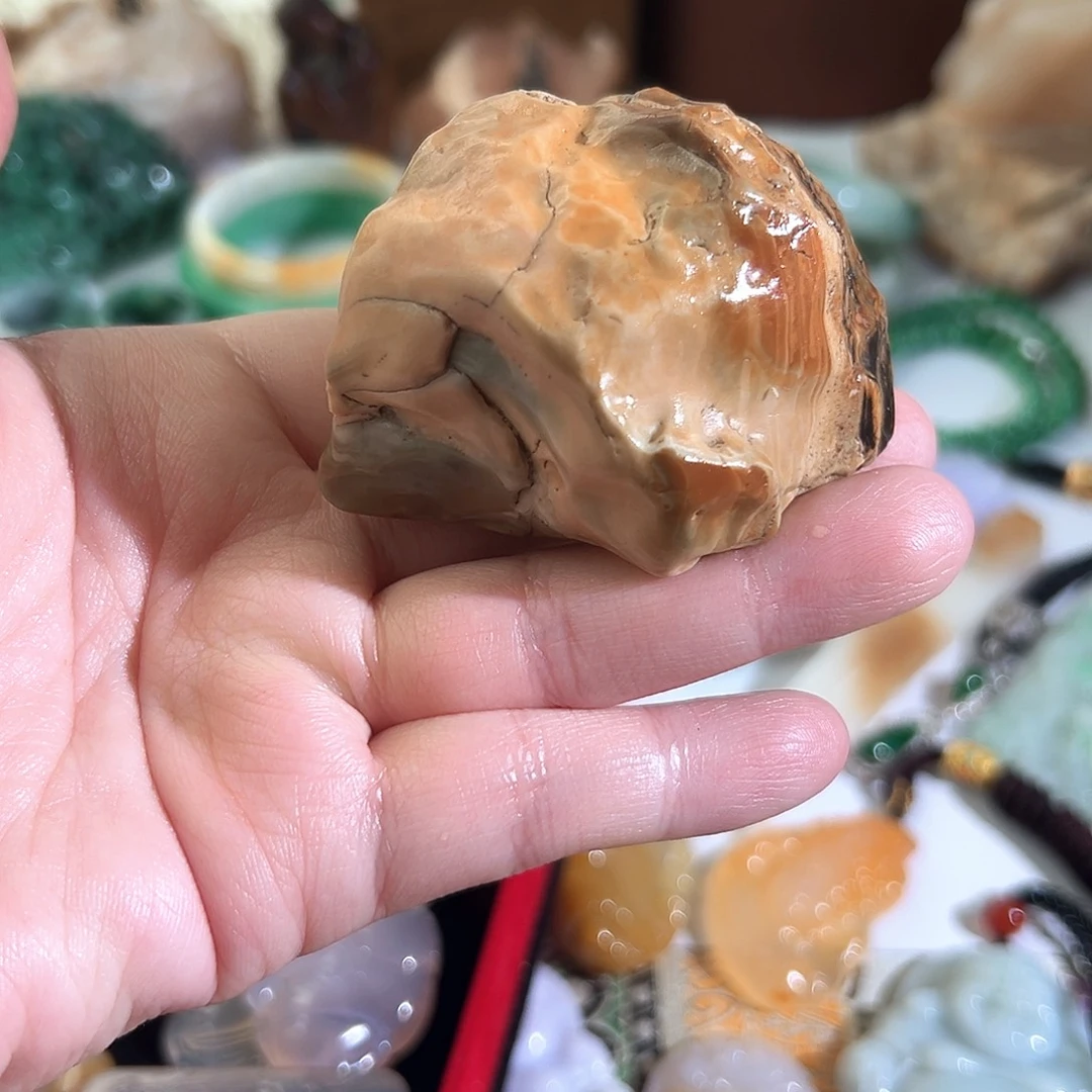 玛瑙/玉髓未镶嵌珠宝奇石沙漠漆摆件