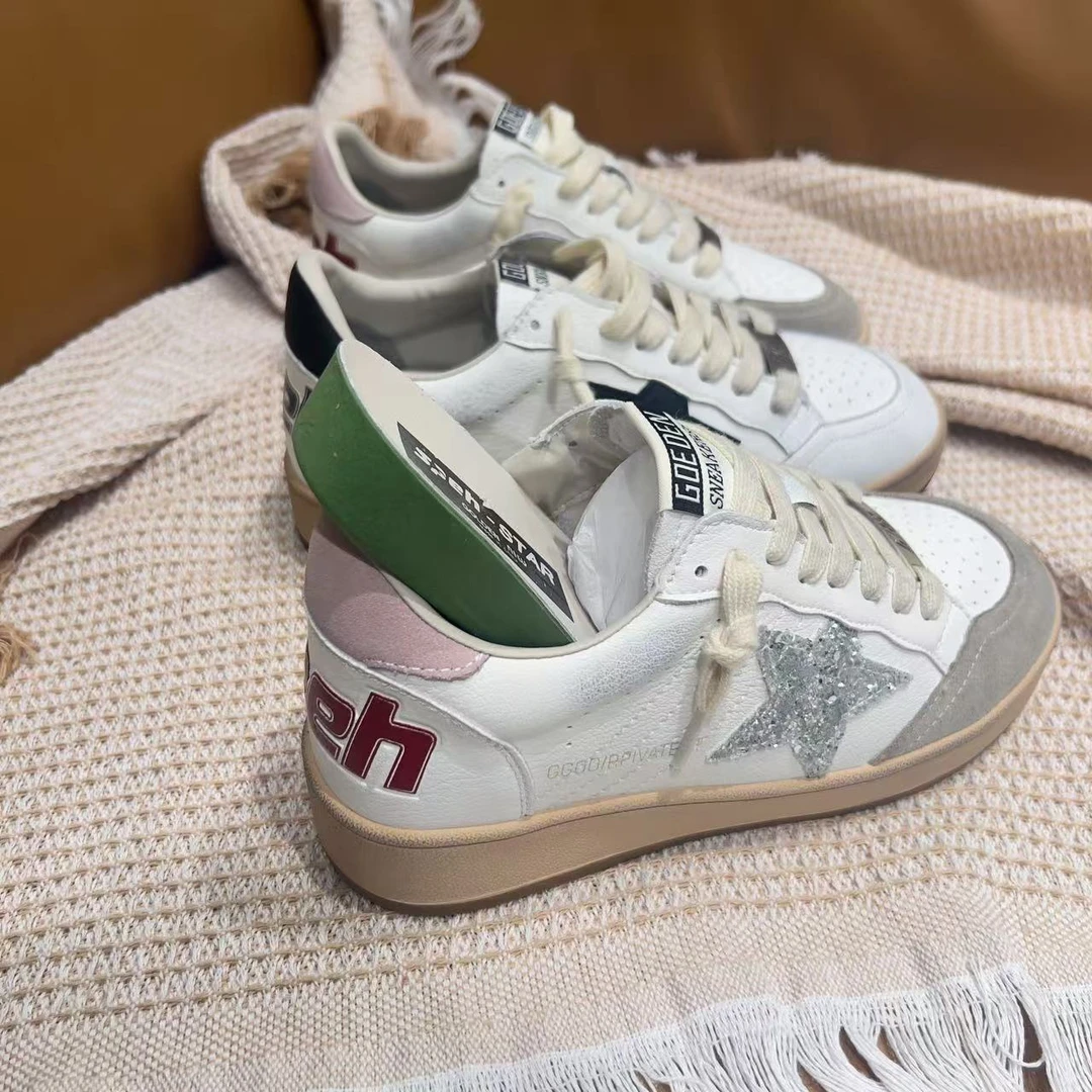 25年新款韩版韩系休闲慵懒风星星鞋系带女板鞋舒适百搭潮鞋女款