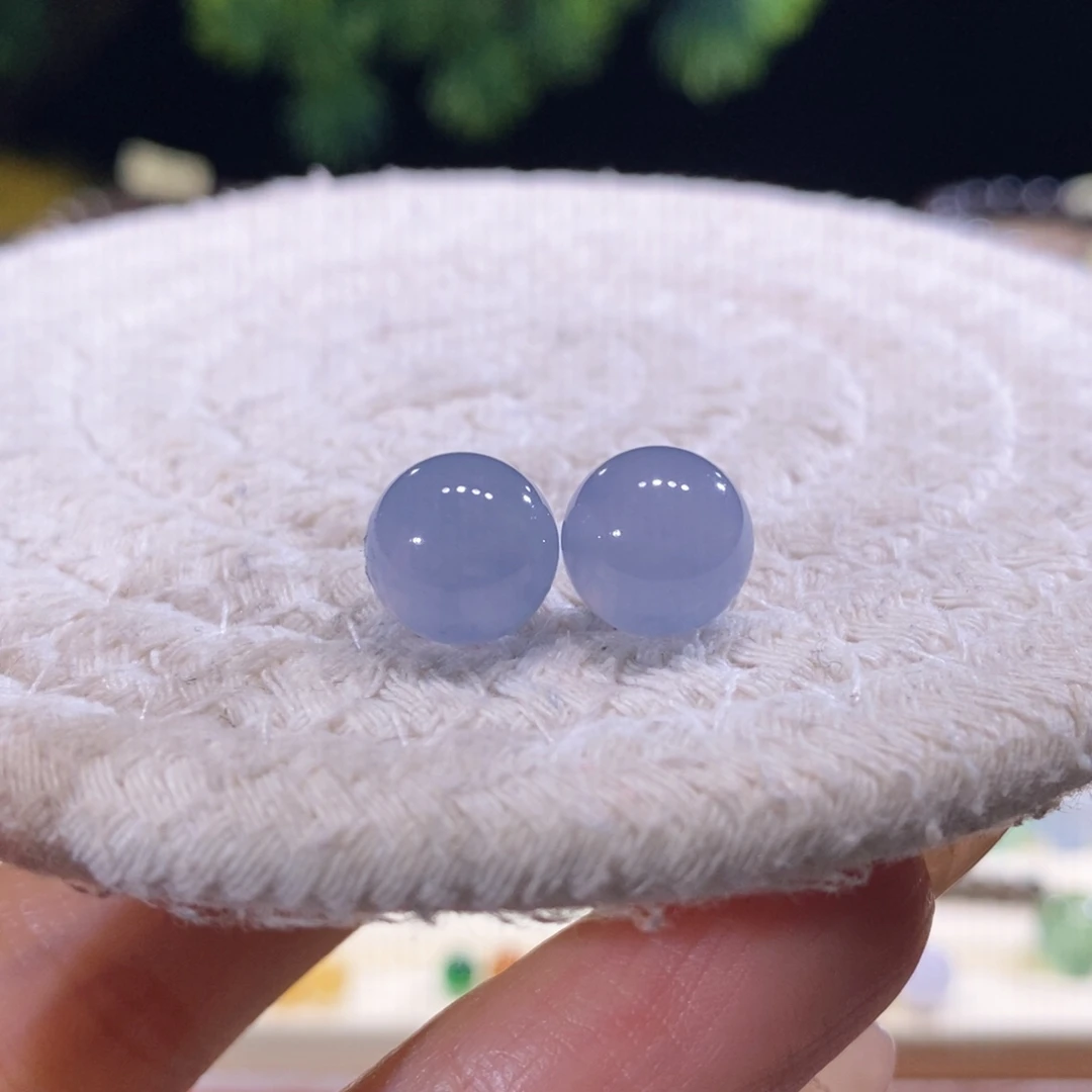 翡翠未镶嵌颈饰翡翠浓紫圆珠多样性发一