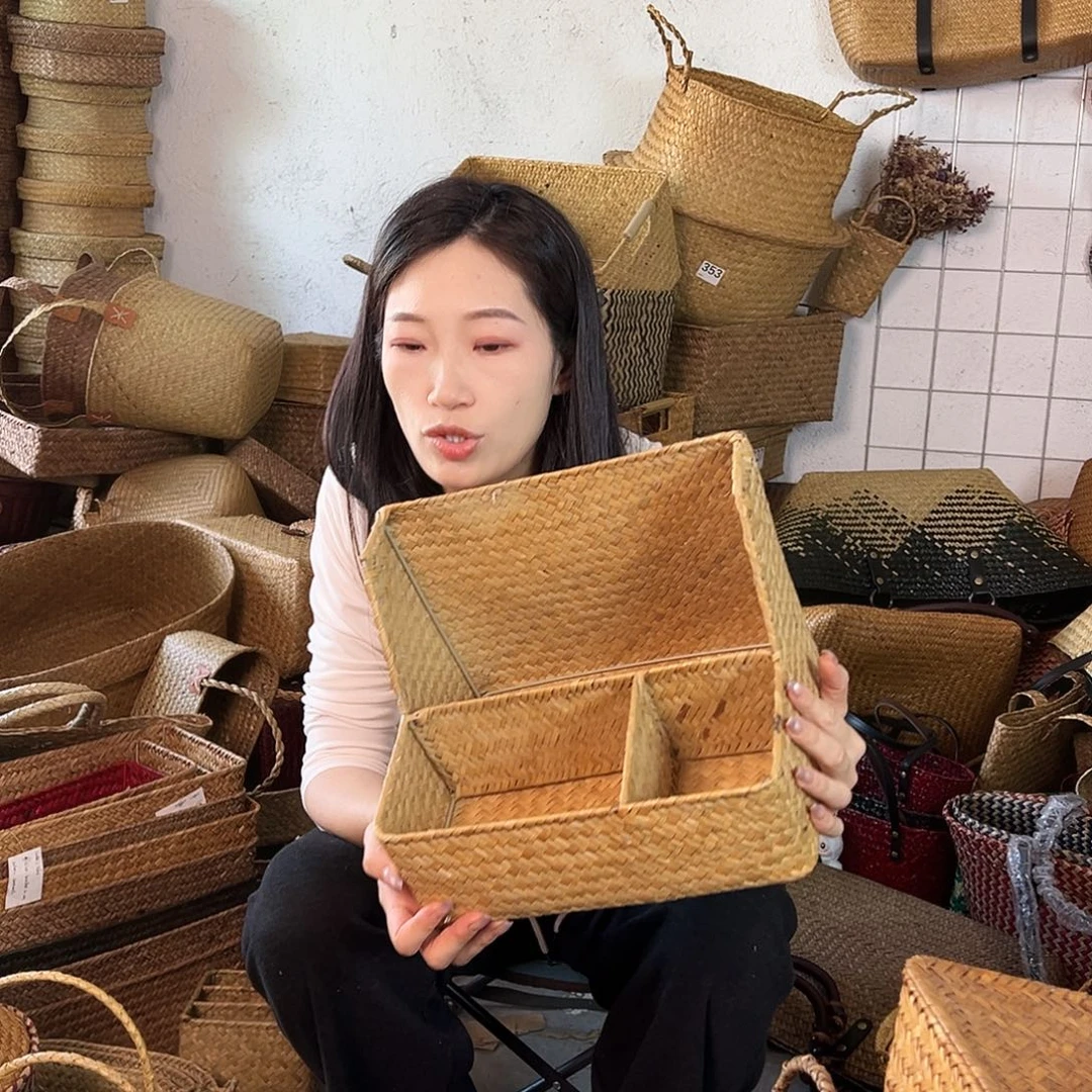草编草编包/草编收纳盒微瑕疵