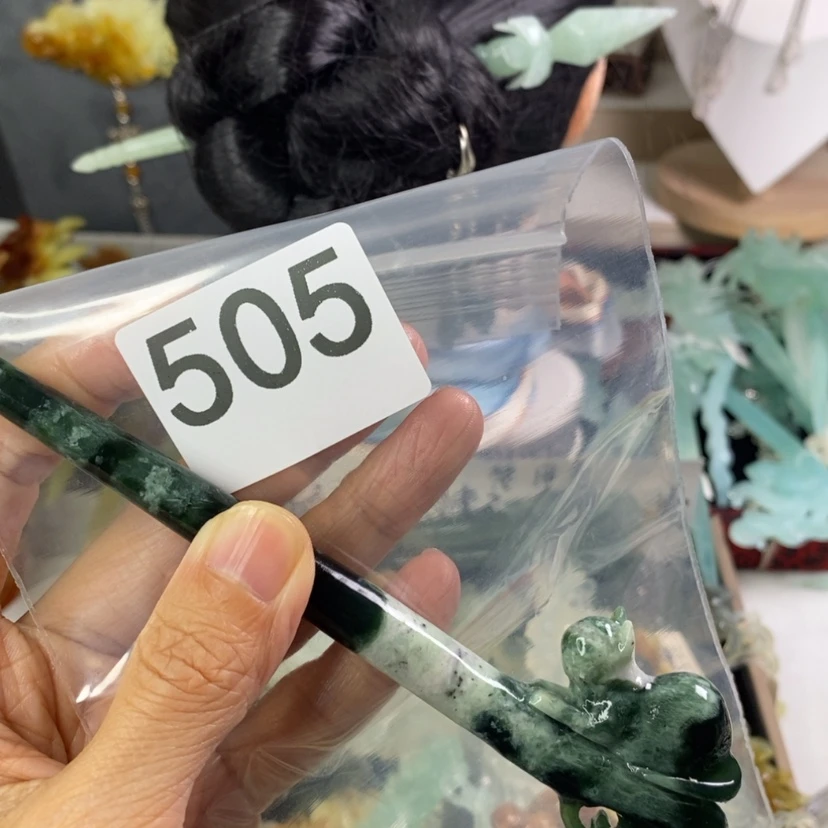 【闪购商品】岫玉发饰未镶嵌木**雨