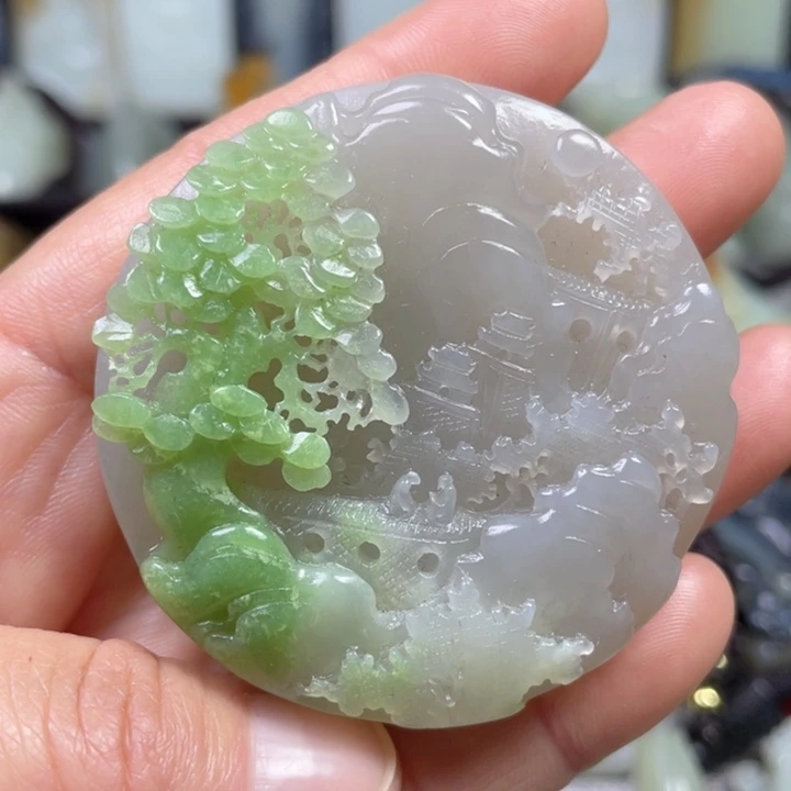 和田玉未镶嵌挂件