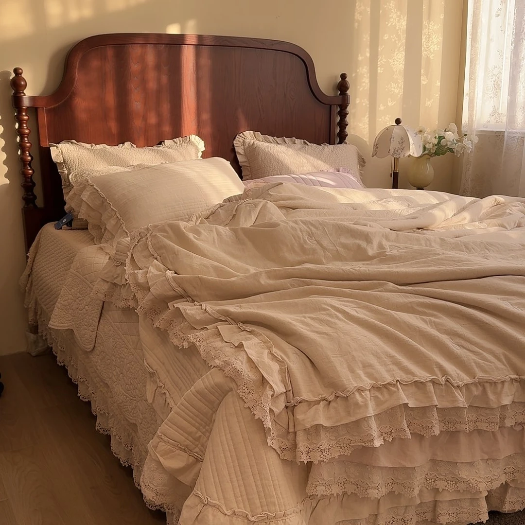 棉棉麻花边单被套2.0*2.3