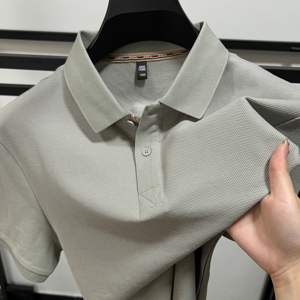 BOYNORMAN高档纯棉短袖polo衫夏季商务休闲男士翻领T恤透气轻薄