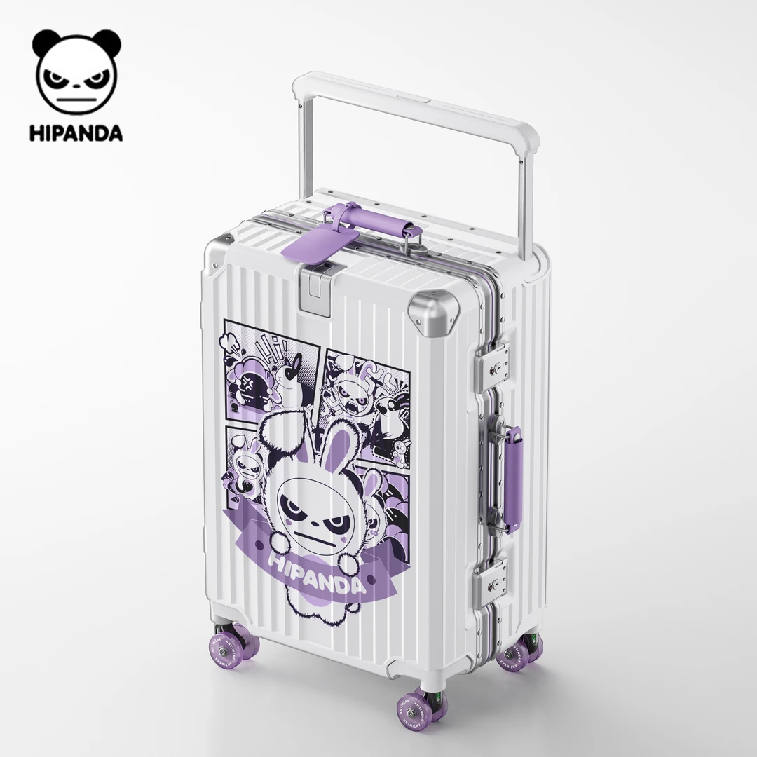 HIPANDA行李箱女生旅行箱20寸免托运登机箱2026新款铝框密码箱包