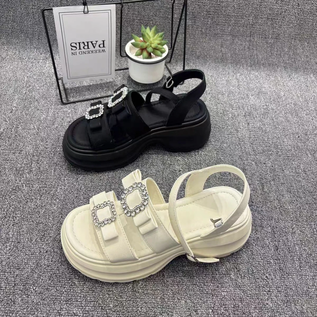 233-43厚底时尚水钻百搭女鞋