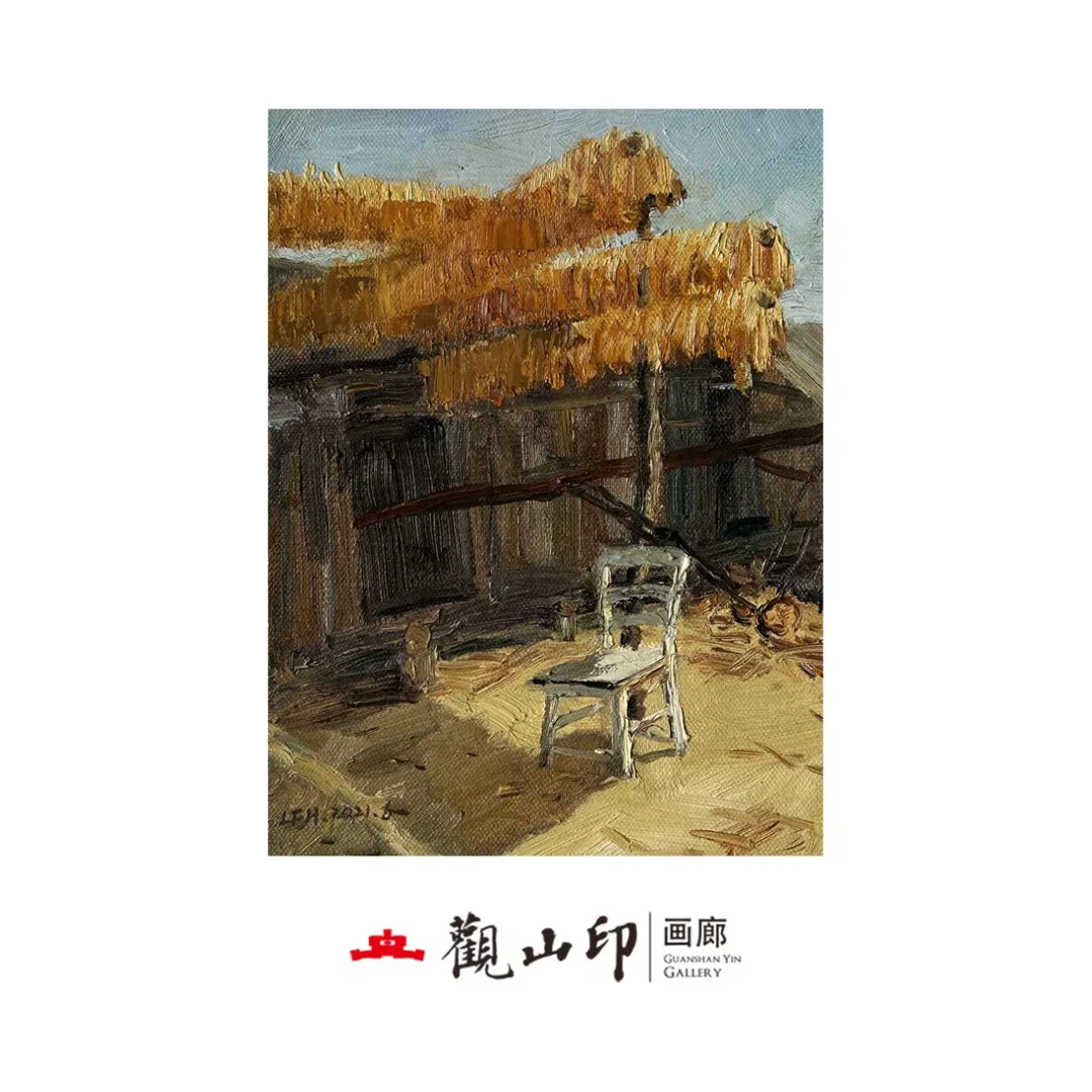 LFH原创手绘风景油画33x24cm乡村作品6403