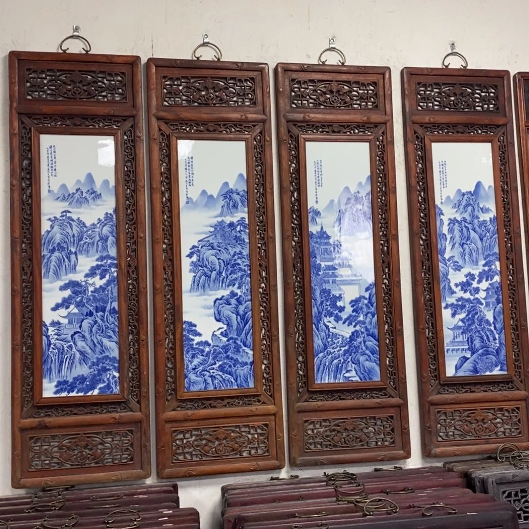 瓷片192*36*4景德镇瓷板画柴窑烧制