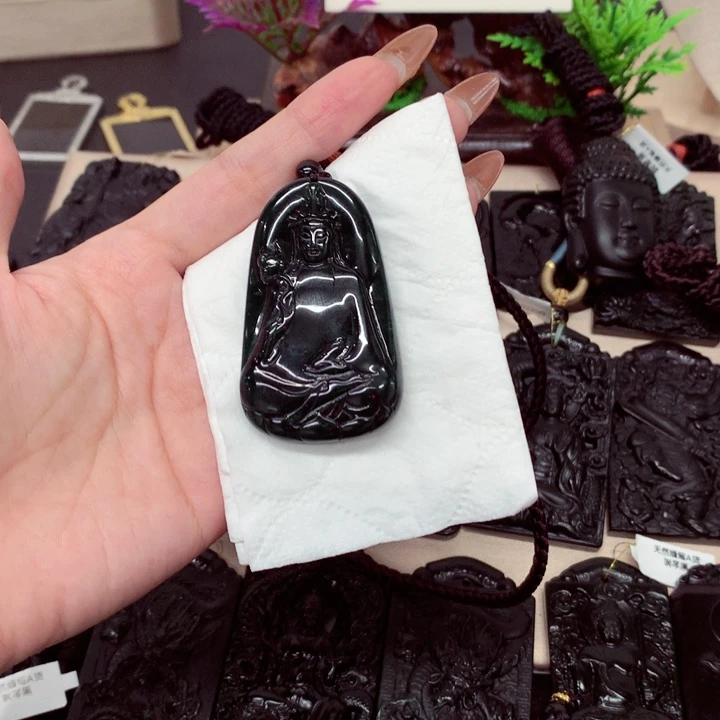 未镶嵌挂件翡翠天然a货钢琴黑挂件