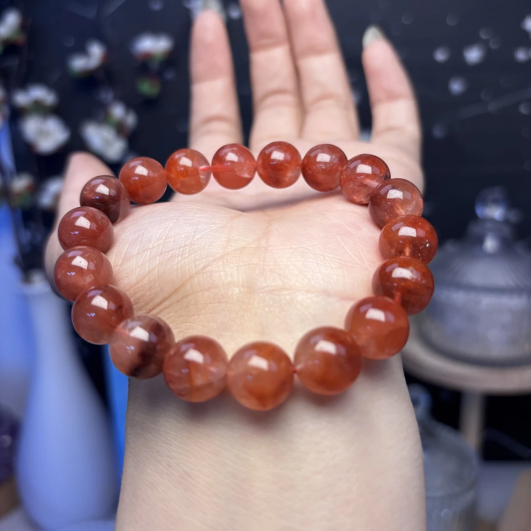 高品质天然红兔毛手链PL10