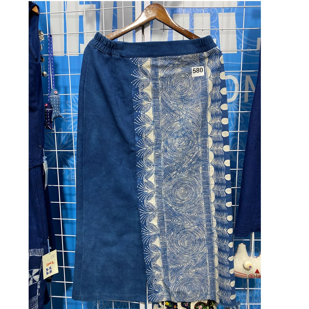 【励志工坊】580蜡染拼接半身裙