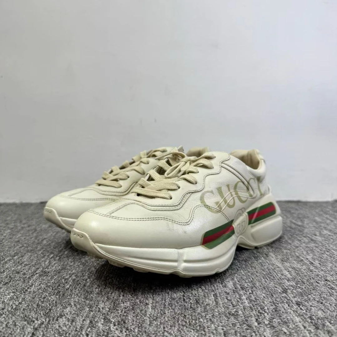 95新 GUCCI/古驰 腰带印花老爹鞋/6.5码/编码16453