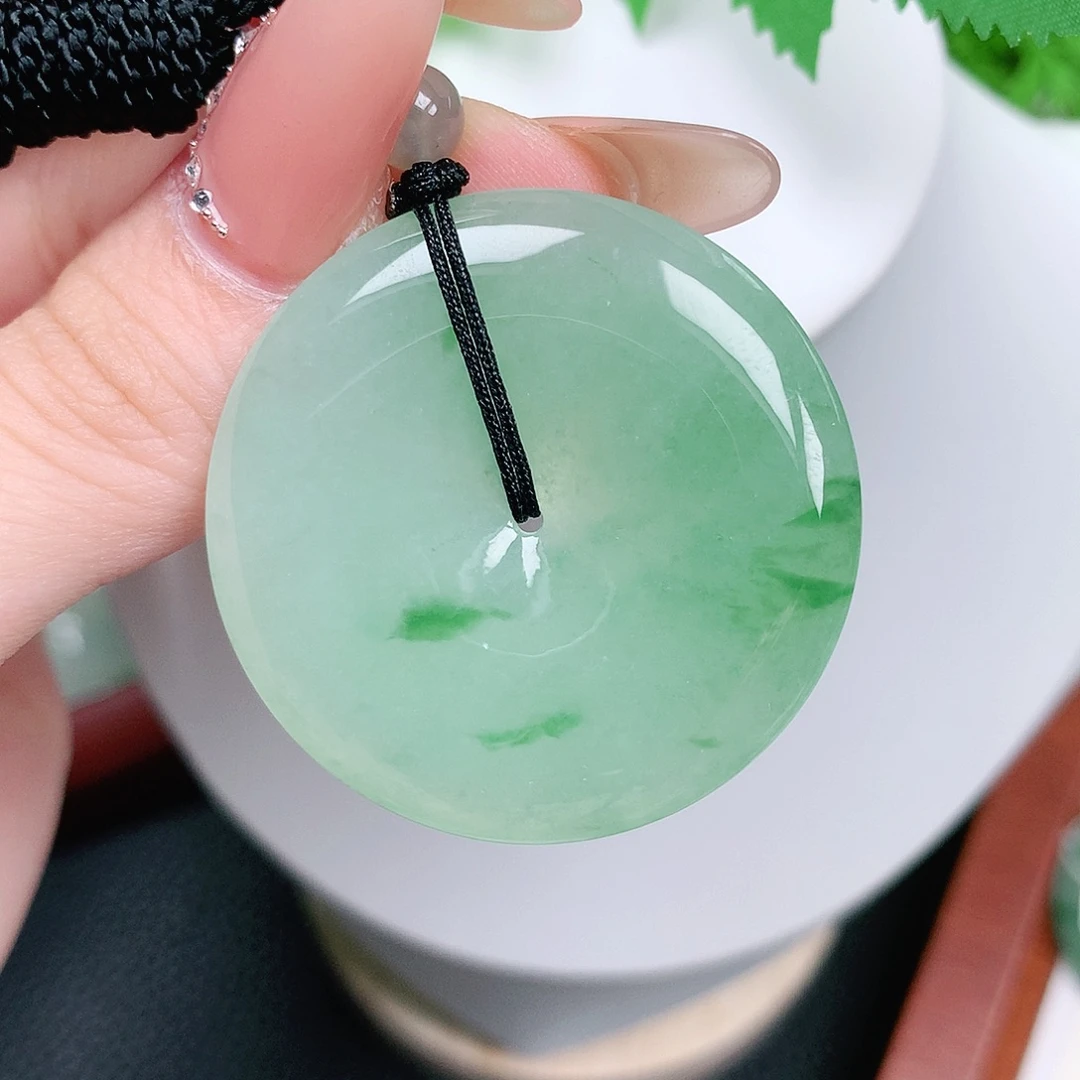 翡翠未镶嵌颈饰平安38-5.7