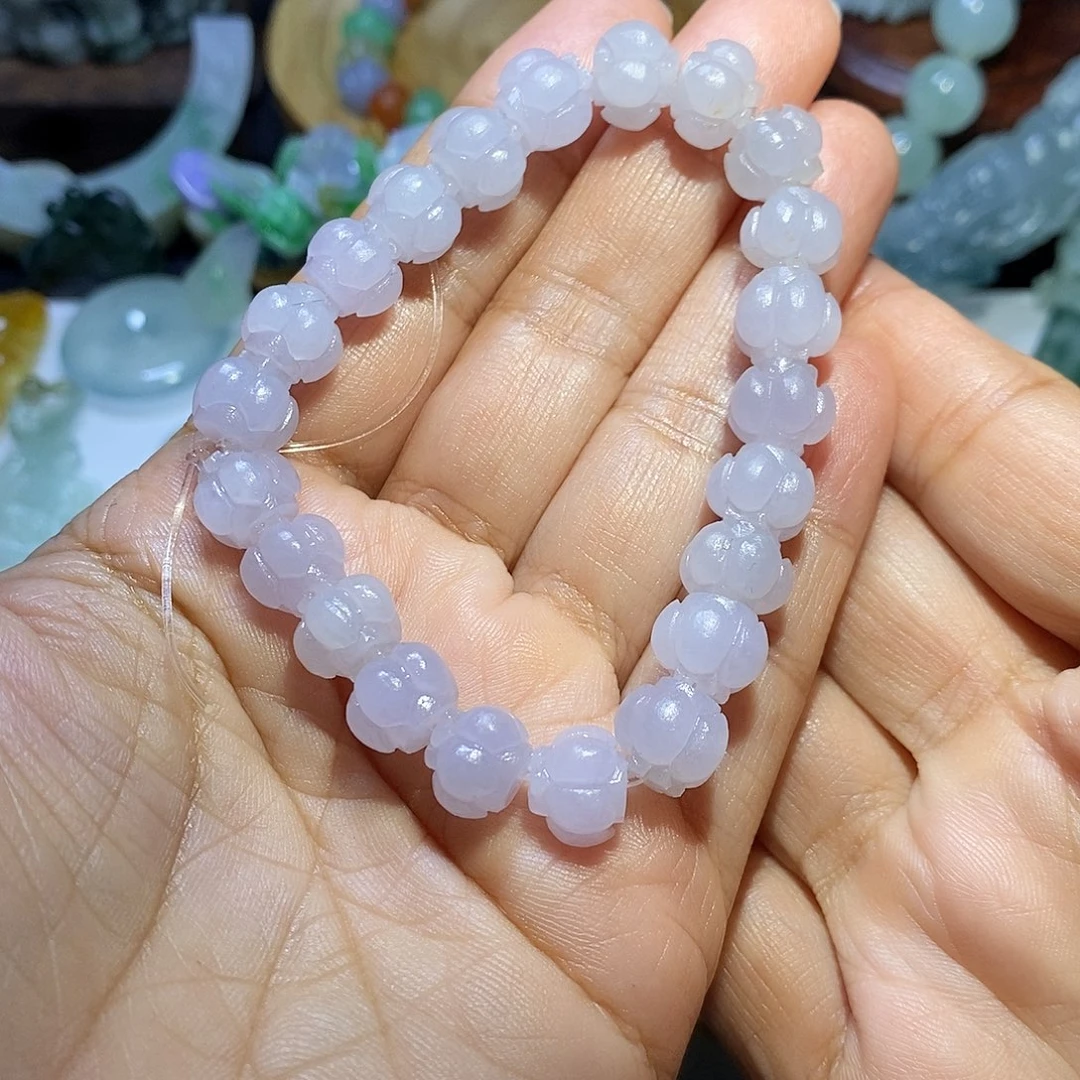 宝***宝定制翡翠未镶嵌莲花珠