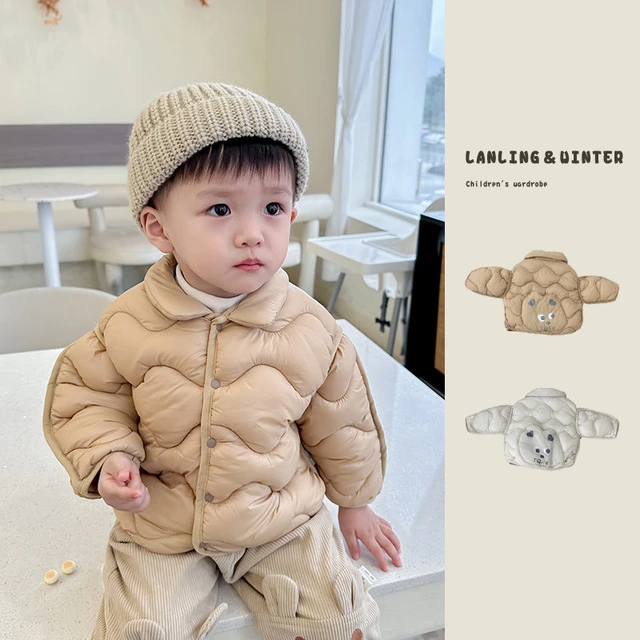 童泰【断码】2025韩国新品儿童棉服童装男童宝上衣冬季女童短款外