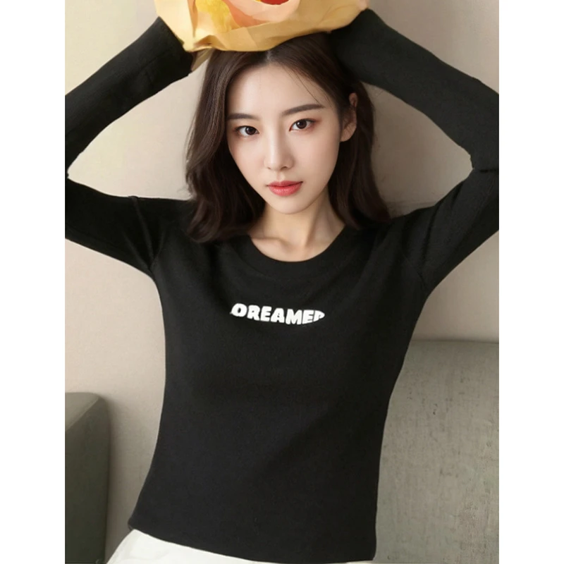 38222【XY系列】圆领字母时尚内搭针织衫3C22573