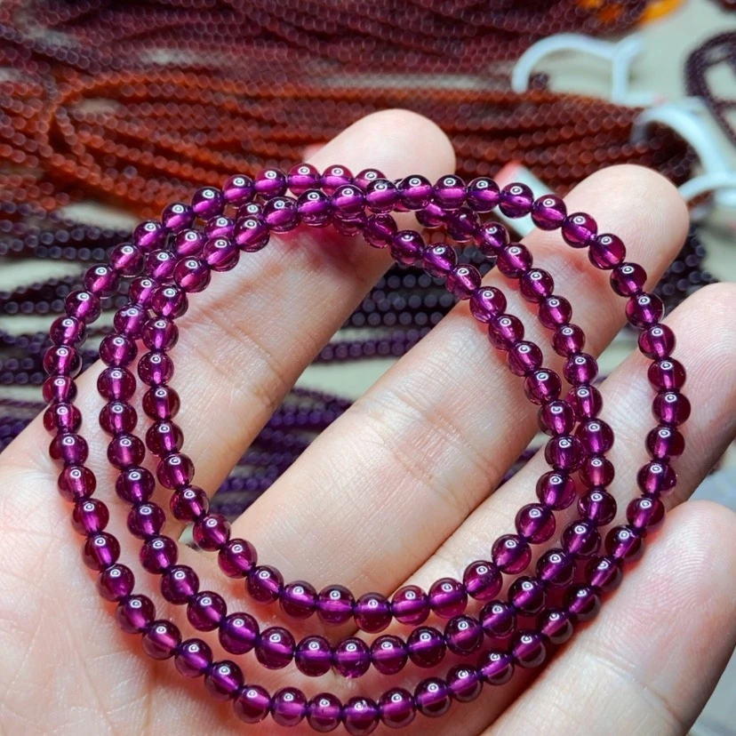 【闪购商品】未镶嵌手链石榴石（紫牙乌）4,3毫米