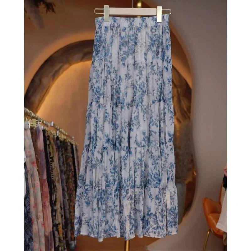 A 夏季新款2025气质显瘦小众半身A字裙Y1241