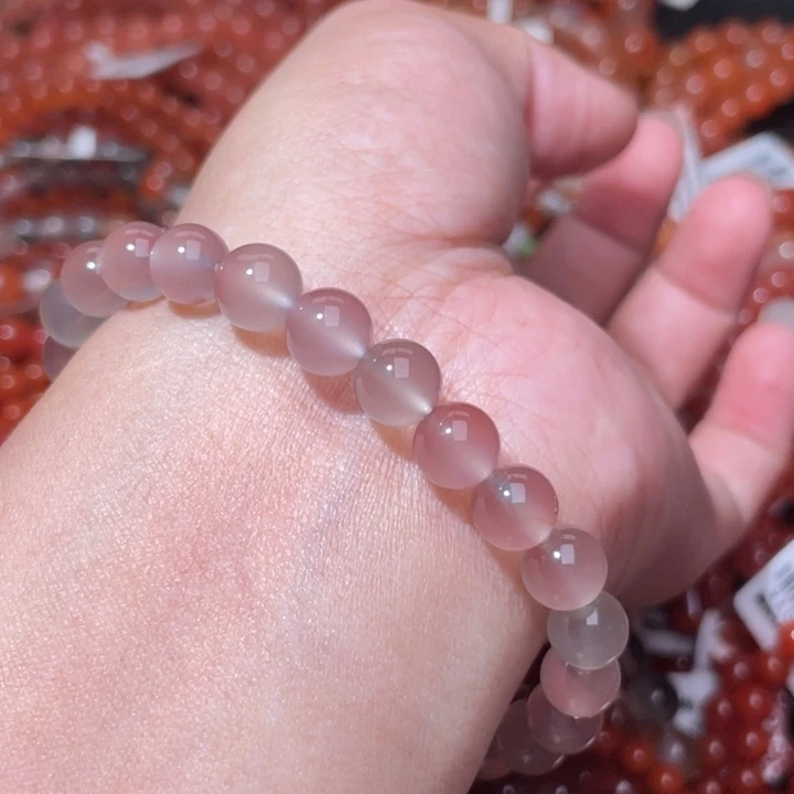 南红玛瑙未镶嵌灰冰单圈7.4m+