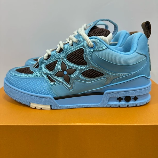 95新 LouisVuitton/路易威登 41.5码 Skate 蓝色 低帮板鞋