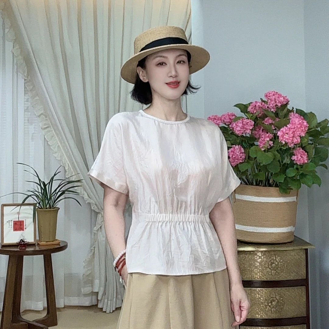 【小敏定制】夏季新款高级定制醋酸面料时尚百搭气质