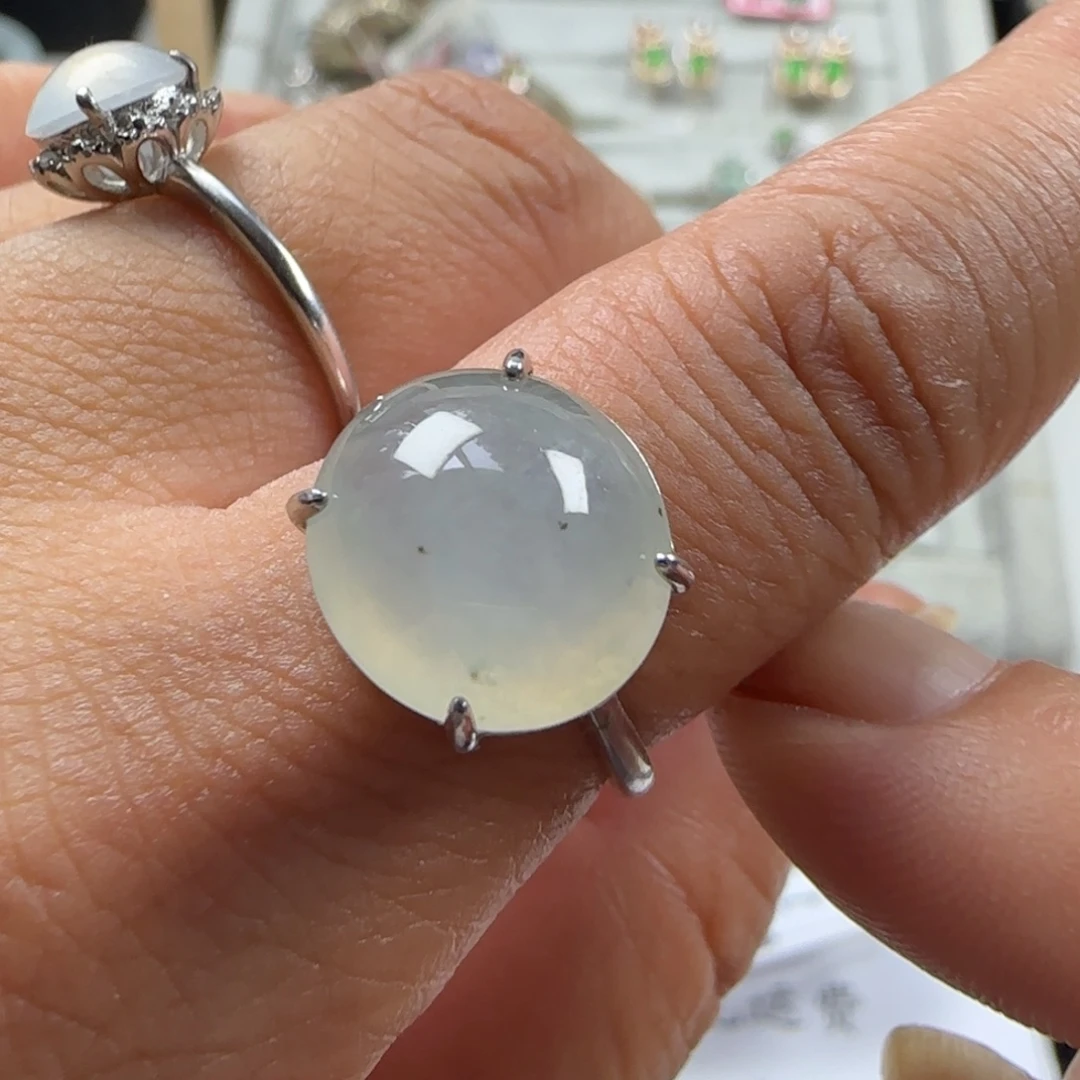 银S925镶嵌戒指翡翠