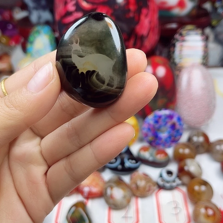 玛瑙/玉髓未镶嵌耳环