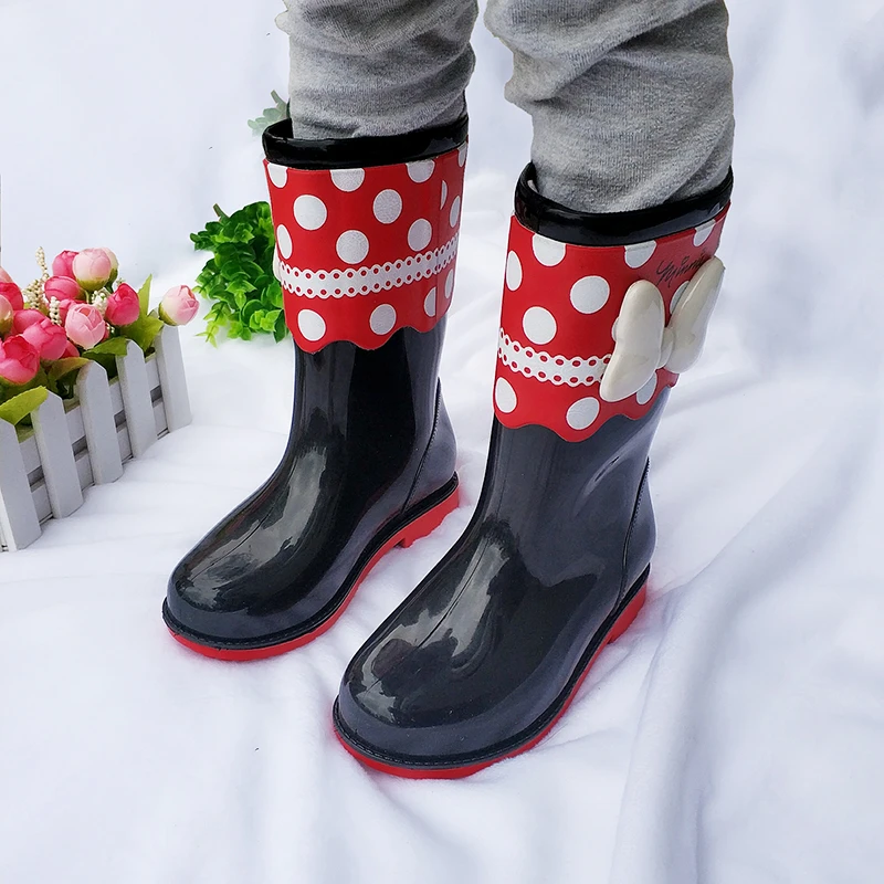 新款巴西副牌果冻鞋橡胶鞋冰雪奇缘艾莎儿童中童长筒雨鞋雨靴