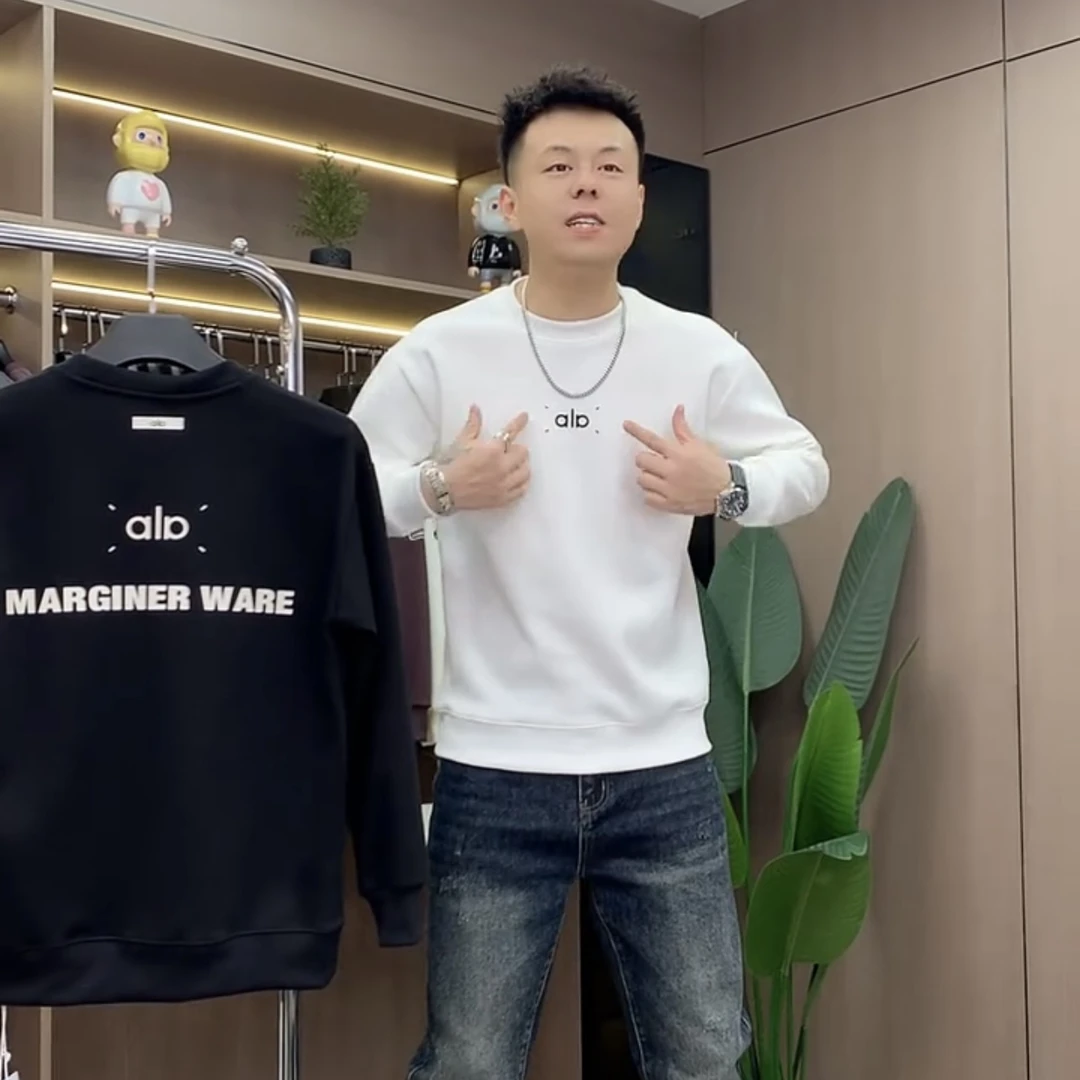 秋冬印花情侣高品质字母男潮流免烫圆领卫衣套头长袖