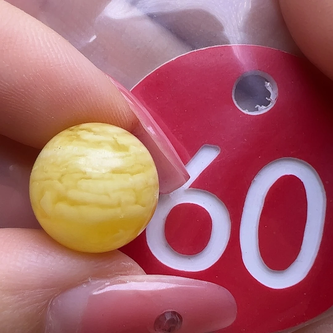 蜜蜡未镶嵌珠宝奇石微瑕13mm虎皮圆珠