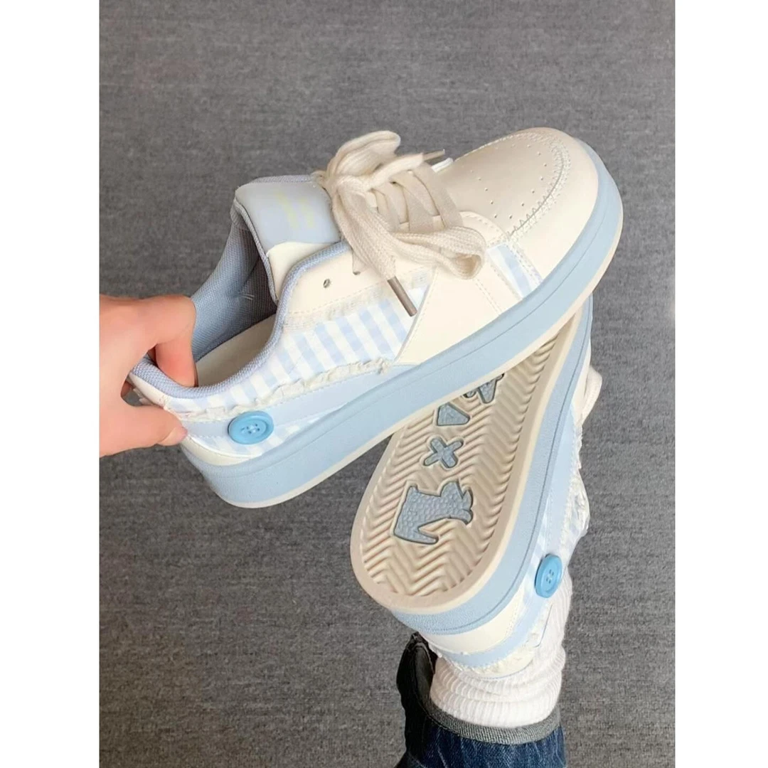 范哲萨学生运动鞋女孩透气2025新多功能白鞋女孩春季和秋季初中女