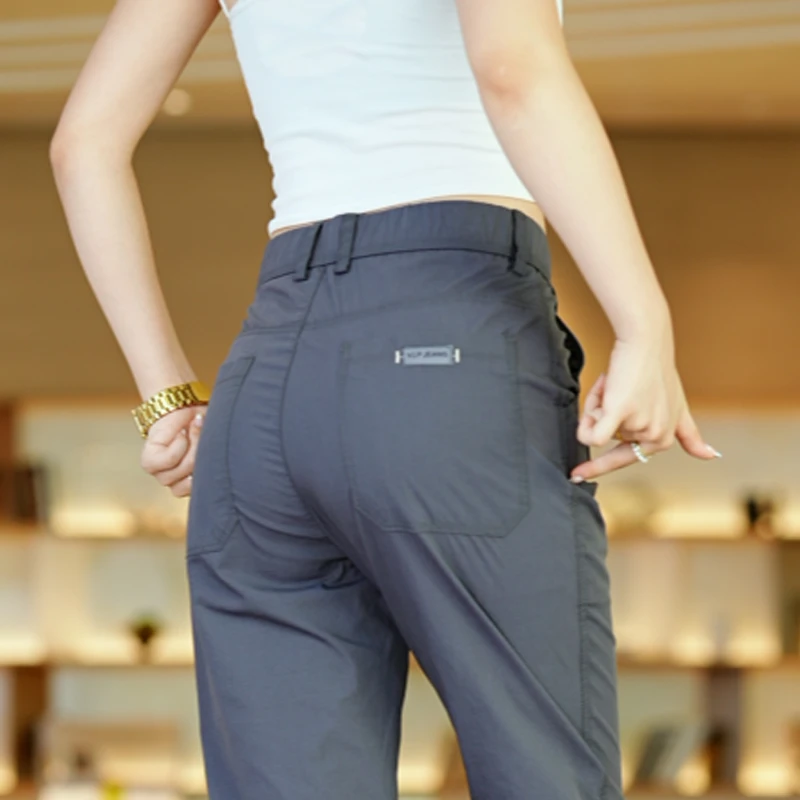 2025夏季男士薄款宽松小直筒弹力舒适柔软百搭透气简约商务男款裤