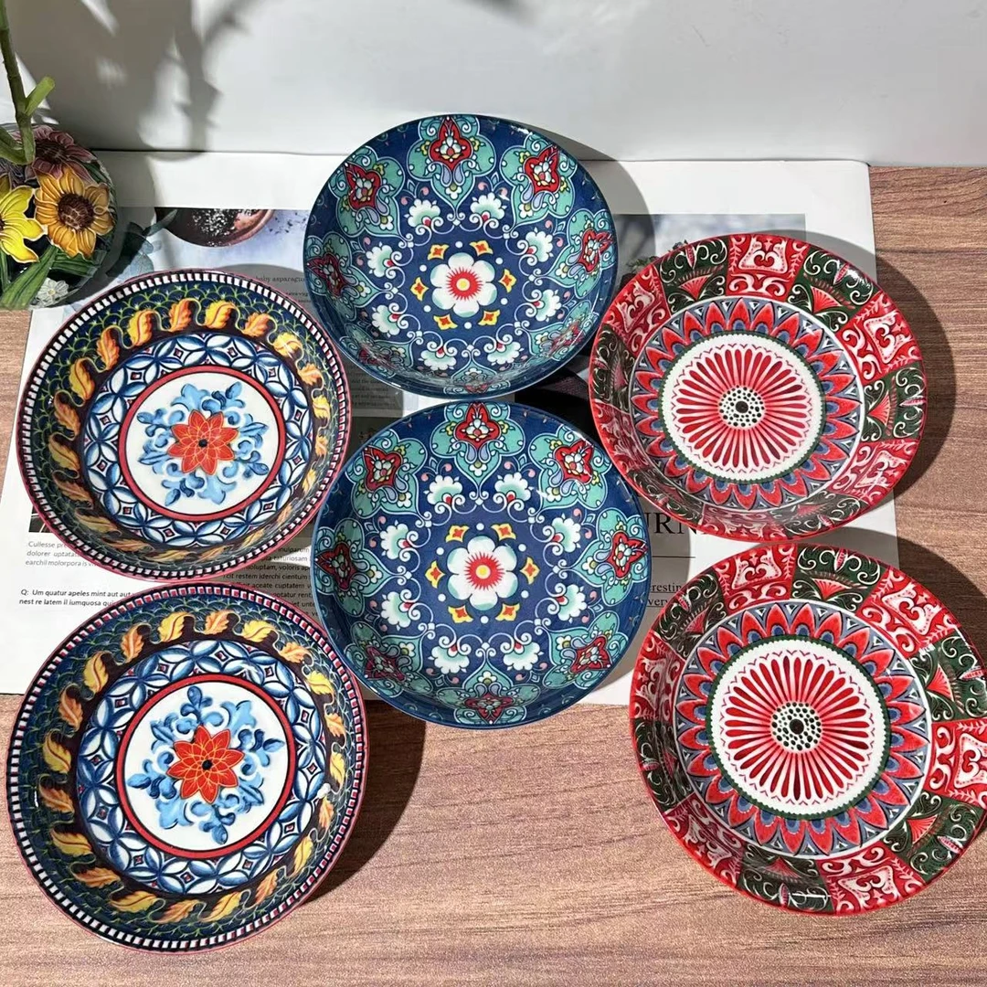 波西米亚风格埃兰波96耶律6英寸盘6个装