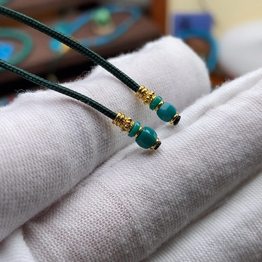 绿松石18K金镶嵌绿松石配饰