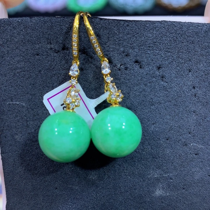 翡翠18K金镶嵌手链翡翠