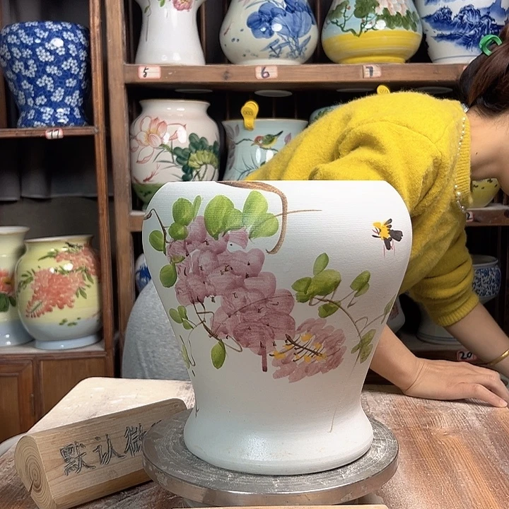 鱼尾紫藤新款新款陶瓷陶瓷微瑕