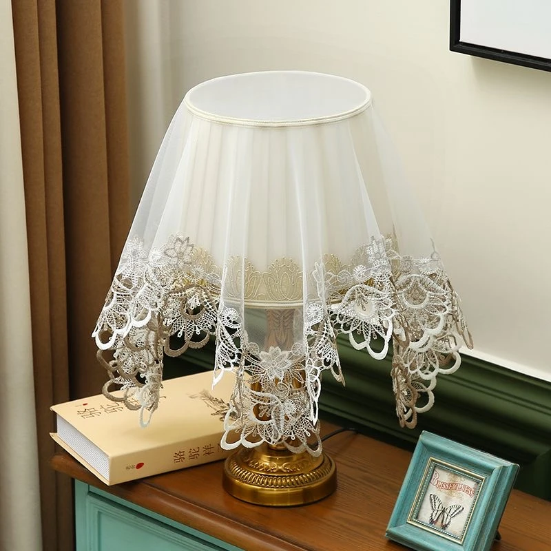 尺寸56*56通用防尘盖布家用厨房烤箱罩透气蕾丝水溶盖巾