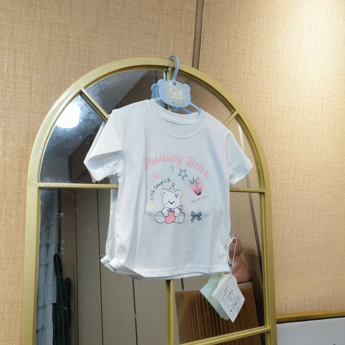 AM281    宝宝白色纯棉短袖T恤