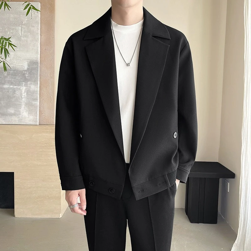 轻奢高品质2025秋季男款新款春秋简约帅气西装外套西服上衣休闲潮