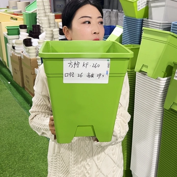 正品方盆口26高29.5白色3只无托