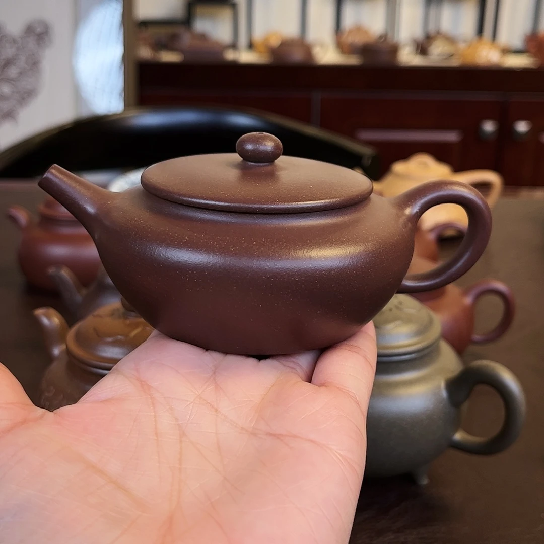 紫砂茶壶笑**穹扁成壶壶壶