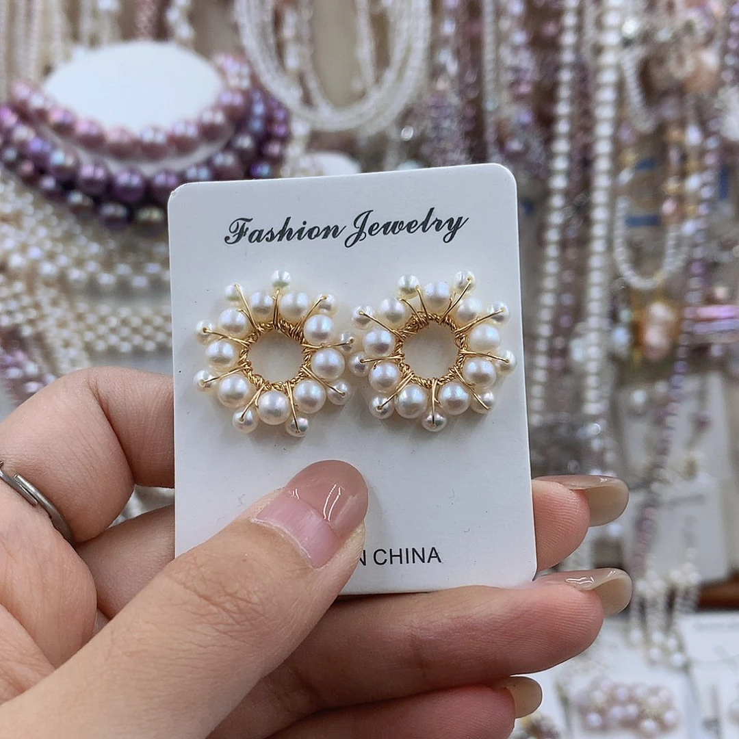 项链银S925镶嵌淡水珍珠