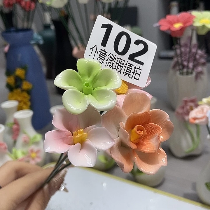 陶瓷纯手工捏花设计